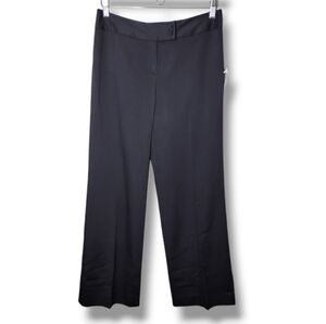 NWT Anne Klein Wide Leg Dress Pants 6P Black Wool Blend Lined Career
